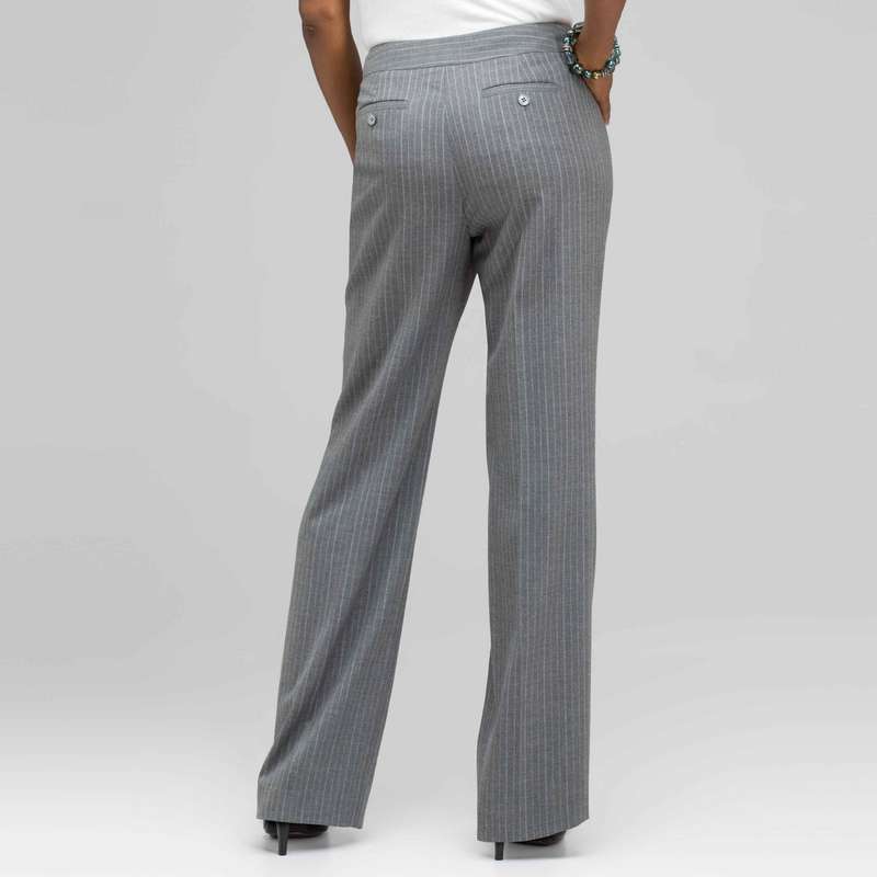 Pantalon classique sans pli, Gris chin&eacute;, large image number 1