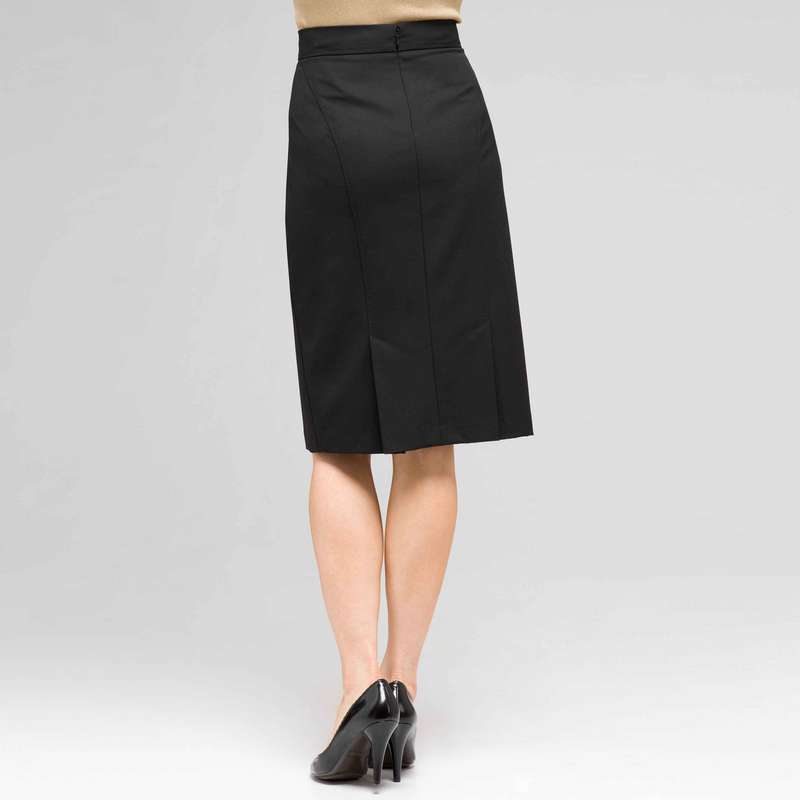 Slim Skirt With Back Kick Pleats, , large