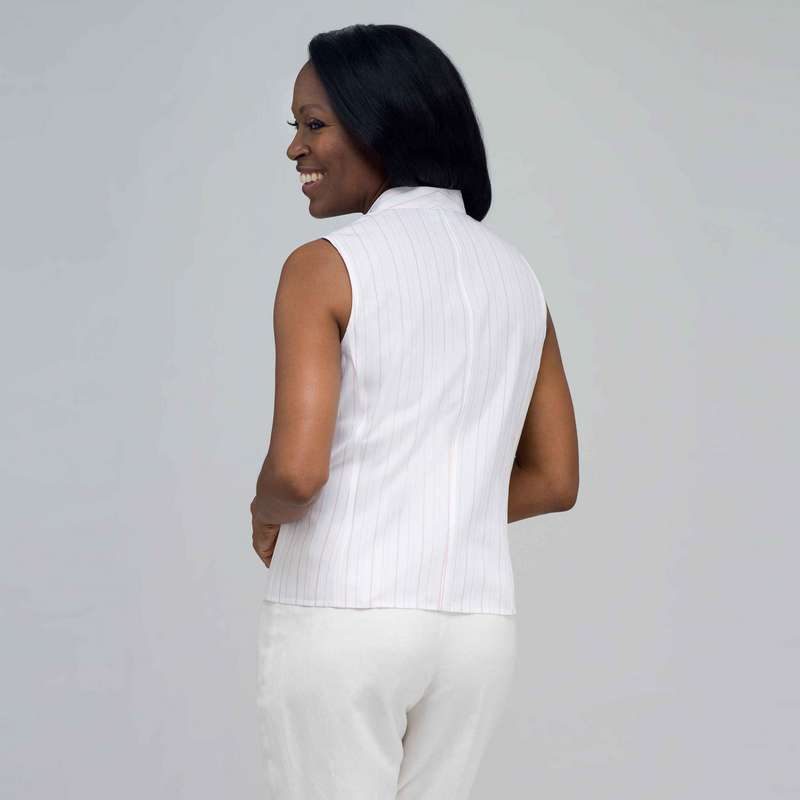 No-Iron Easy Care Sleeveless Shirt, , large