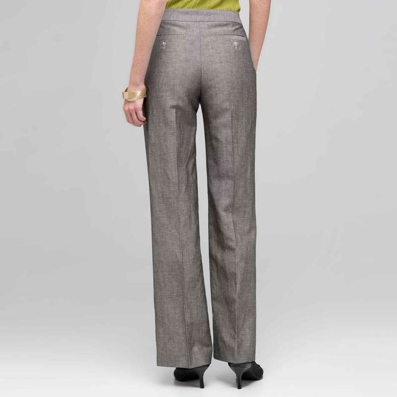 Washable Linen Classic Yoke Pant, , large