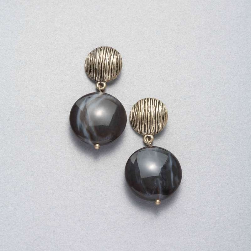 Orecchini a pendente in oro decapè, , large