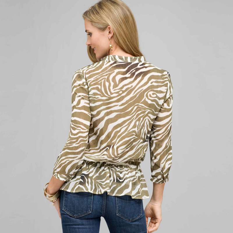 Animal Print Blouse, , large