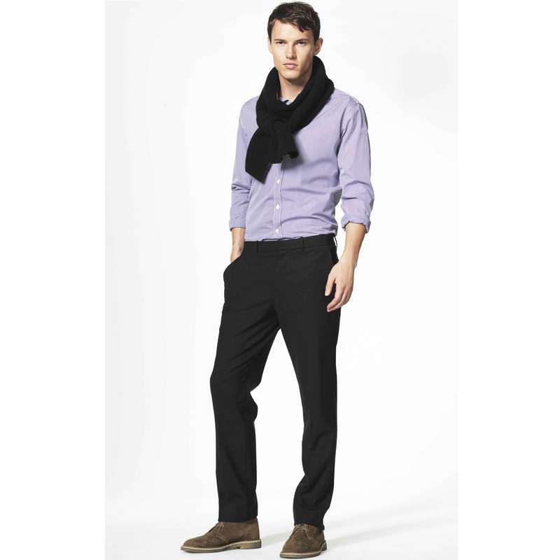 Pantalon droit &agrave; micro-carreaux, , large image number 2