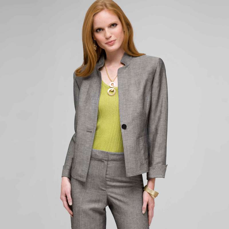 Washable Linen 2 Pocket Jacket, , large