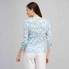 Cardigan girocollo con abbottonatura frontale e maniche 3/4, , small