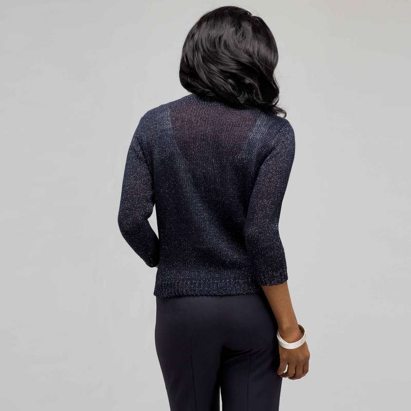 3/4 Sleeve Button Front Cardigan, , large