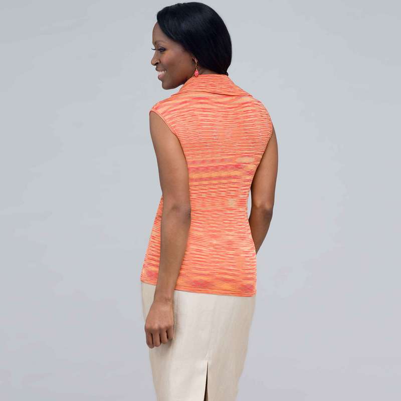 Top en maille sans manches &agrave; col b&eacute;nitier, Imprim&eacute;, large image number 1