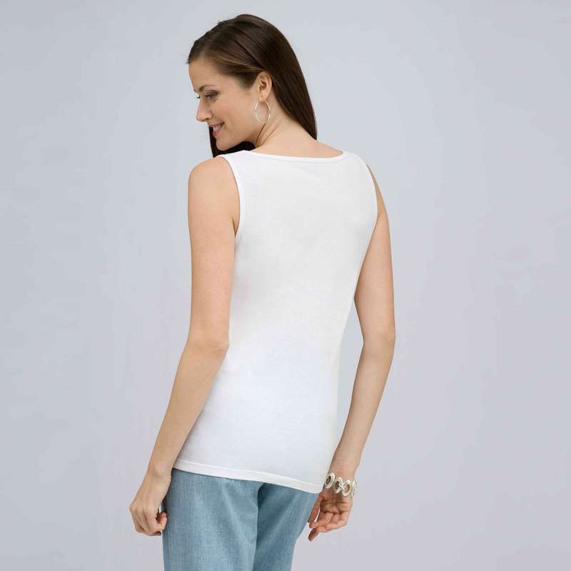 Floral Scoop Neck Tank., , large