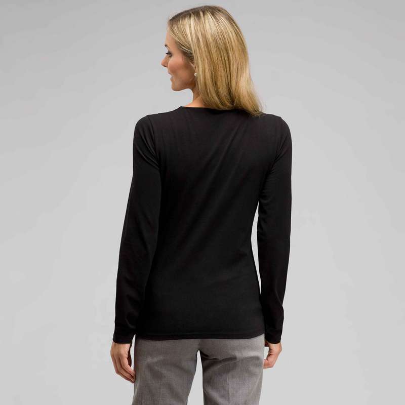 Long Sleeve V-Neck Top, , large