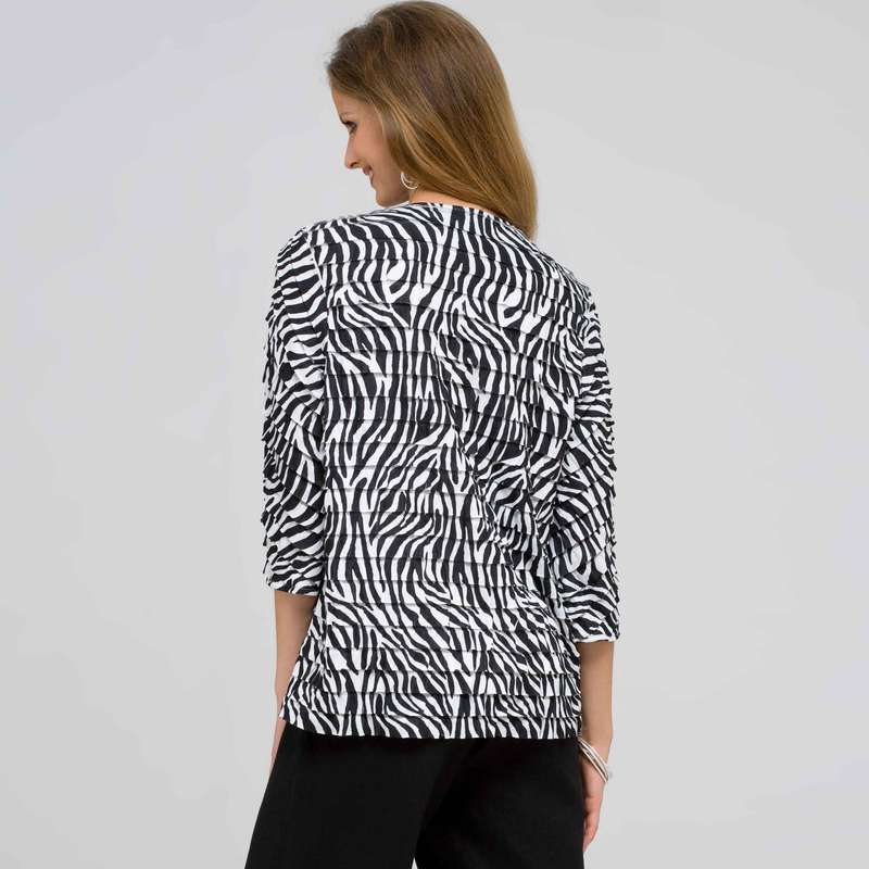 Open Front Ruffle Cardigan, , large