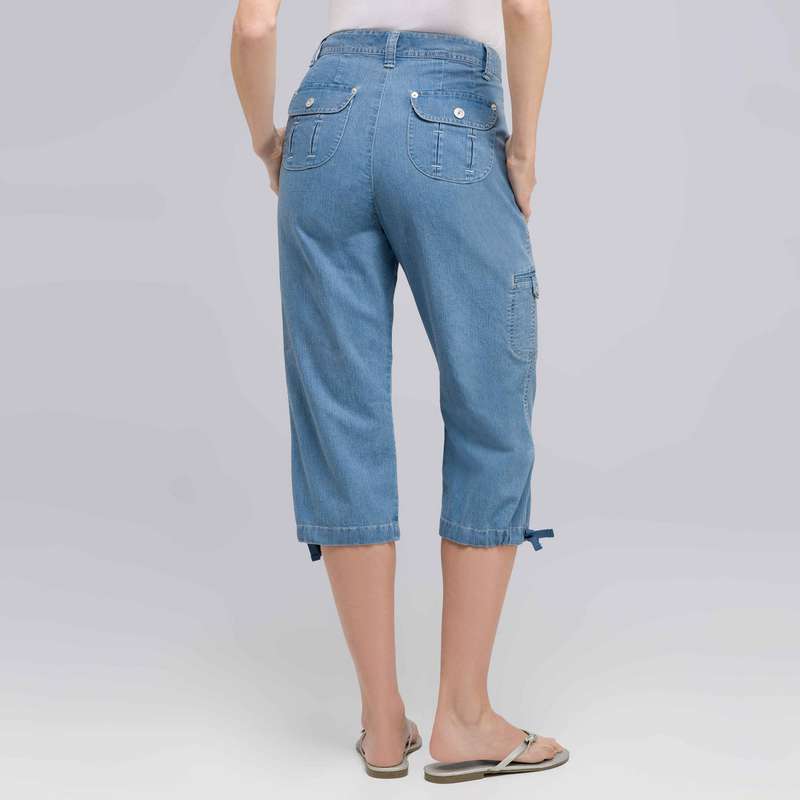 Classic Capri with Button Detail, , large