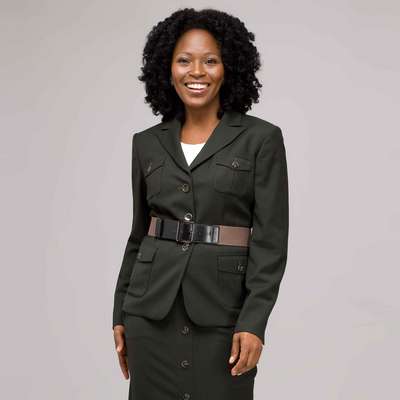 Sahariana con cintura, Alloro, medium