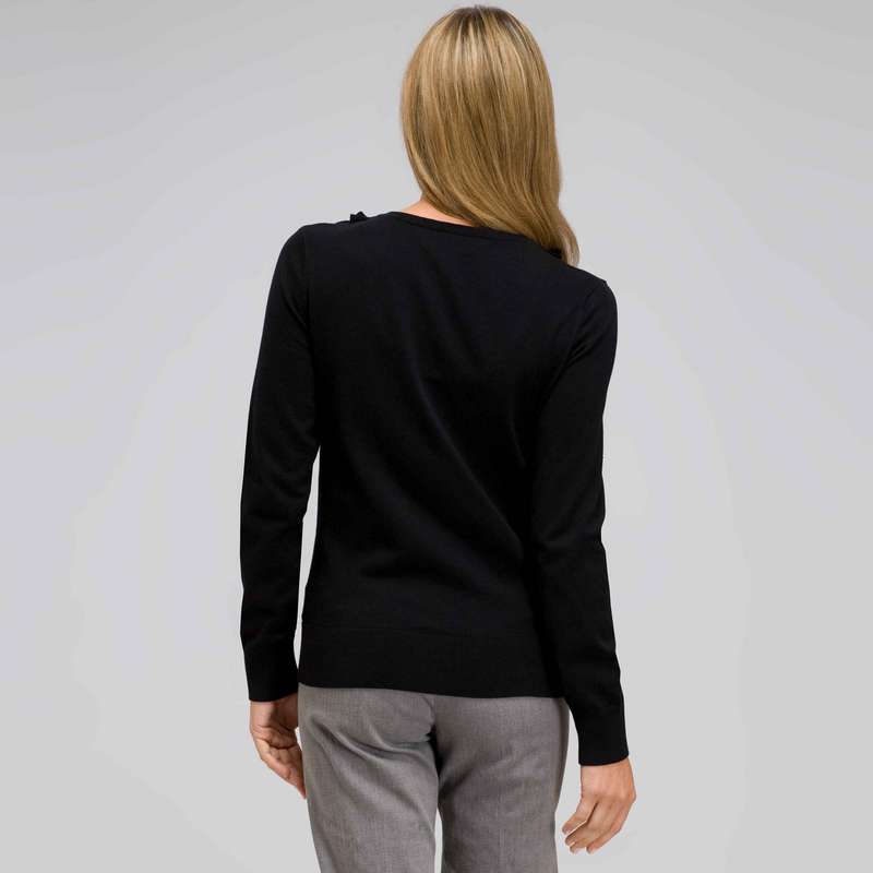 Ruffle Front V-Neck Cardigan, , large