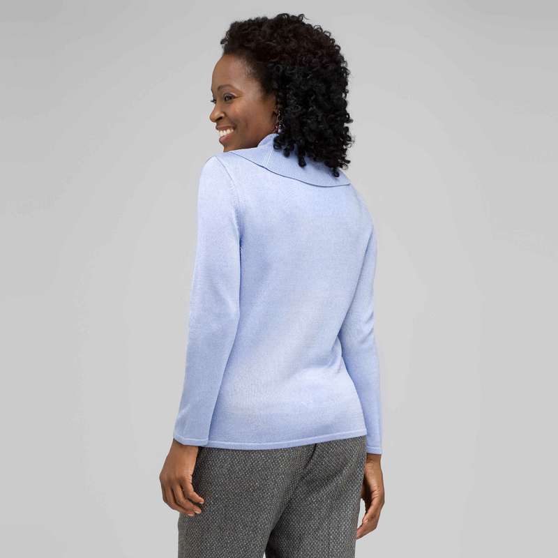 Draped Cowl Neck, , large