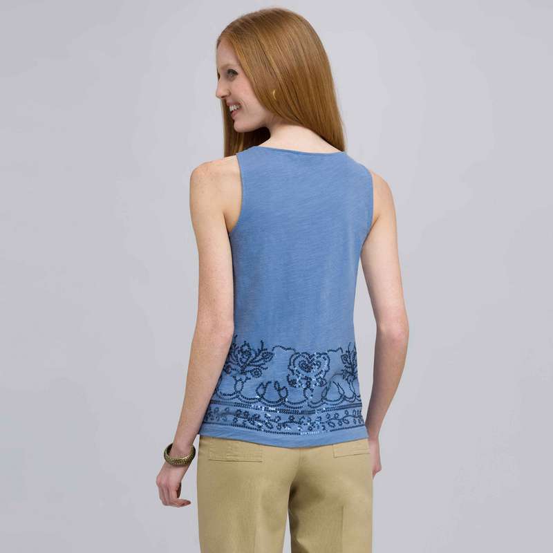 Tank With Applique and Sequins, , large