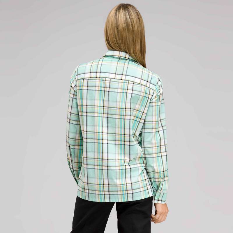 Long Sleeve Plaid Button Down, , large