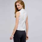 アイロン不要のイージーケアダブルストリップノースリーブブラウス, , small