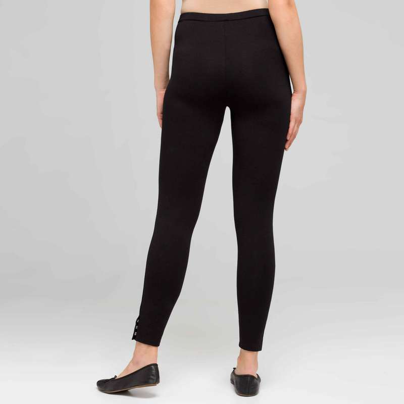 Capri Leggings with Snap Button Detail, , large