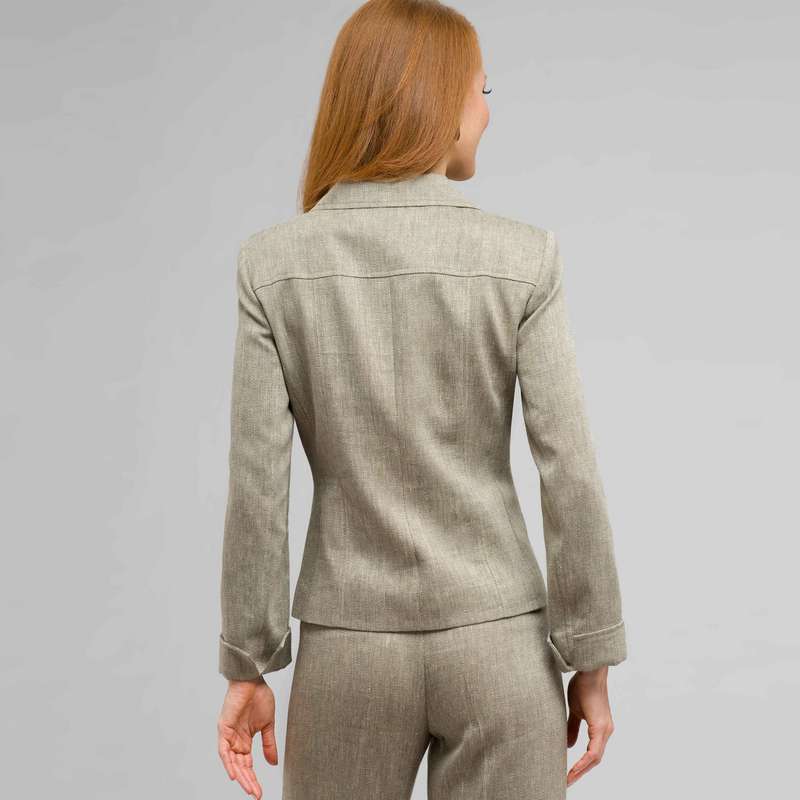 Notch Collar Button Down Jacket, , large