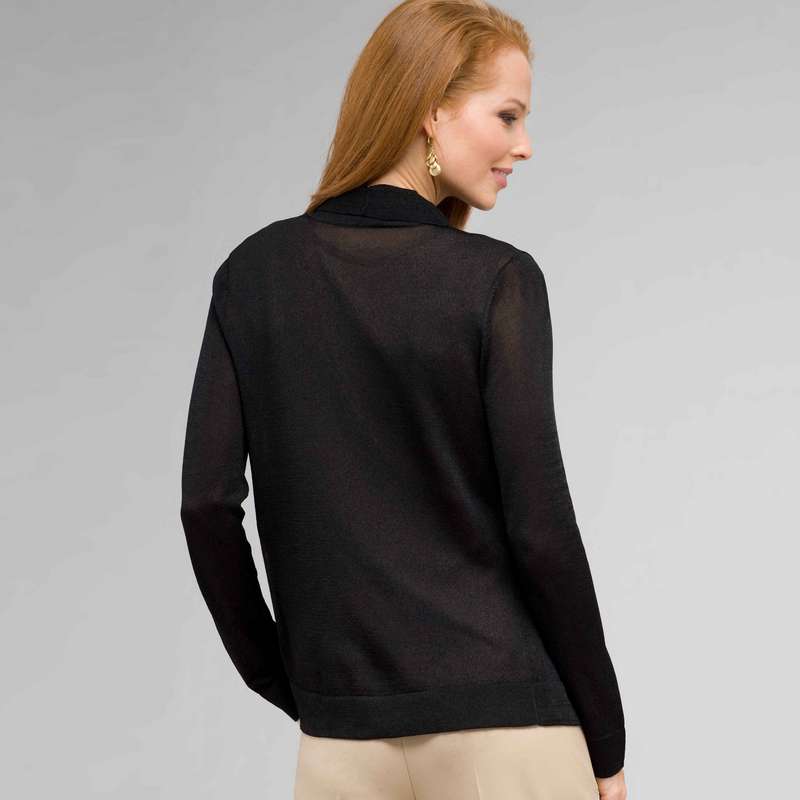 Ruffle Front Cardigan, , large