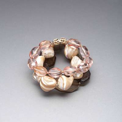 Bracelet rose et marron