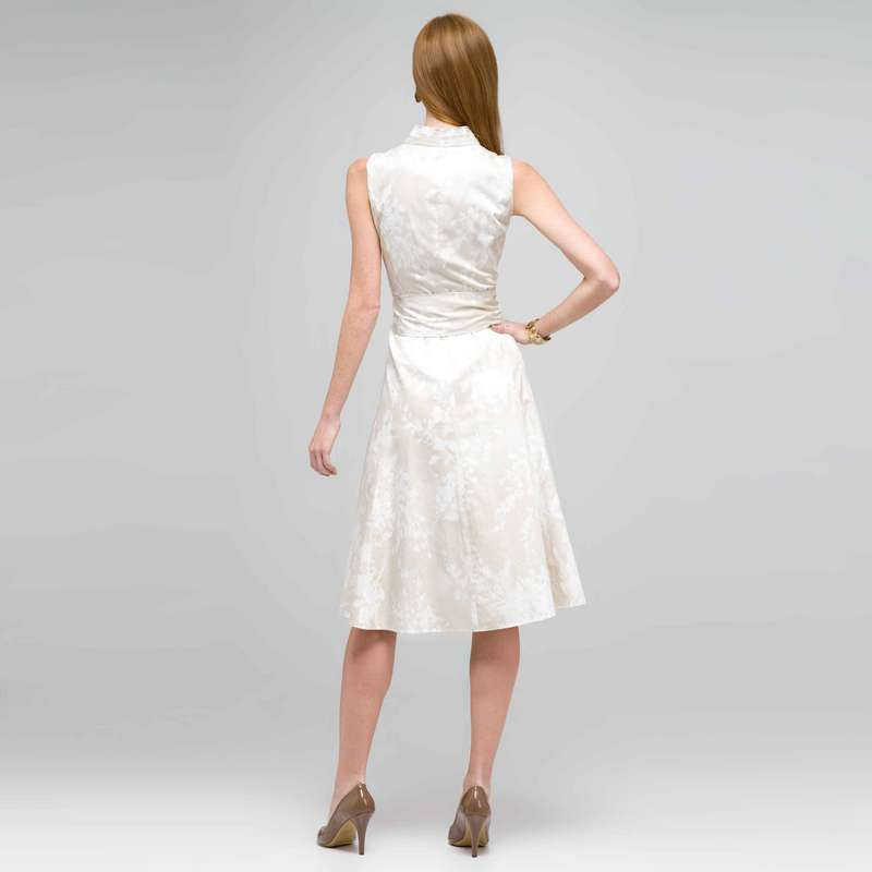 Neutral Floral Dress, , large