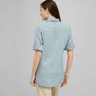 Camicia con manica arrotolata, , small