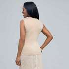 Maglia senza maniche con arricciatura frontale, , small