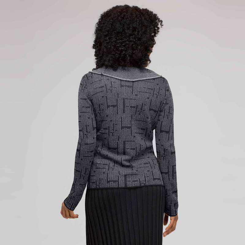 Ruffle Front Cardigan, , large