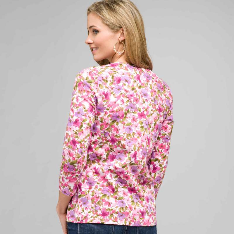 Floral Print Tee, , large