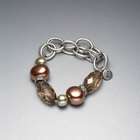 Bracelet en perles vertes et marron, , small