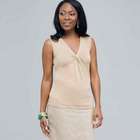 Maglia senza maniche con arricciatura frontale, , small