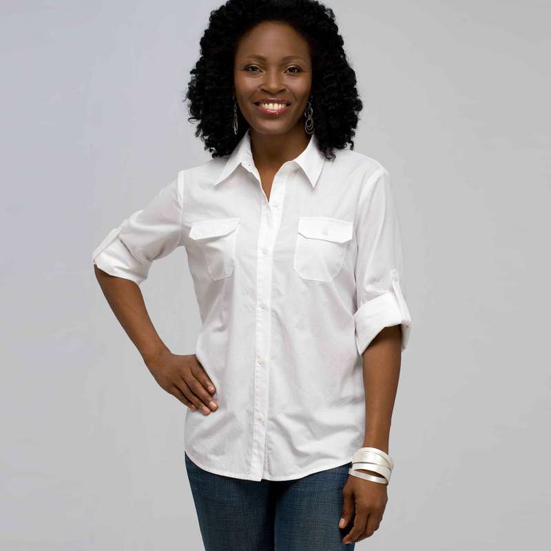 Classic Button Front Shirt, , large